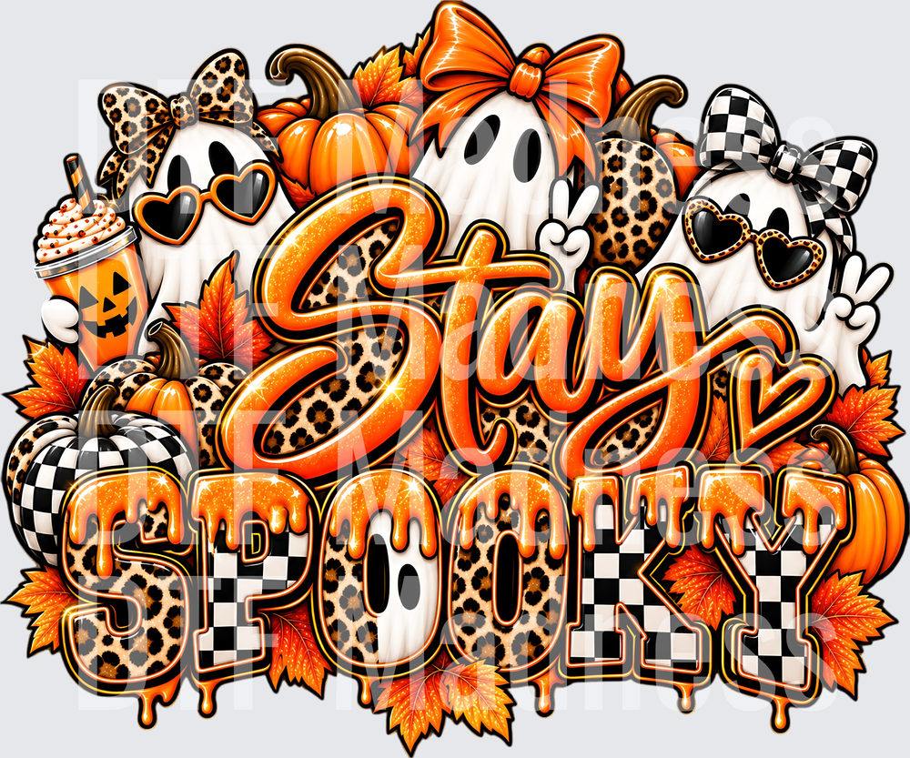 Stay Spooky Ghosts and Pumpkins
