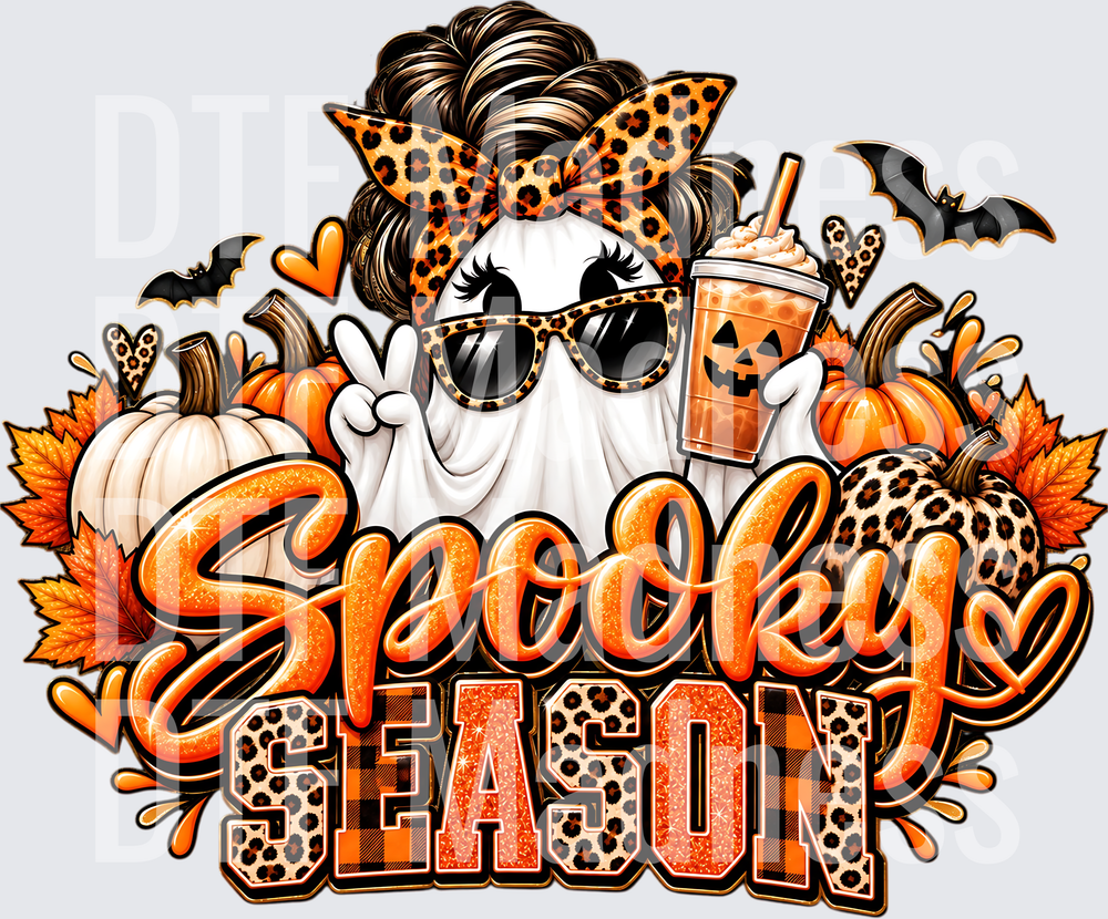 Spooky Season Ghost Coffee Sticker