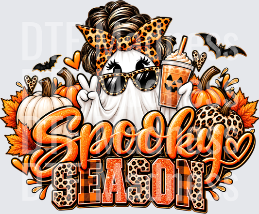 Spooky Season Ghost Coffee Sticker
