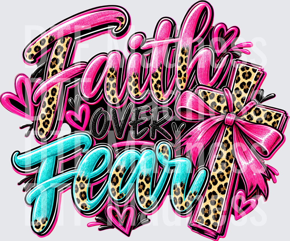 Faith Over Fear Sticker Art