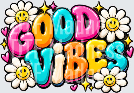 Good Vibes Daisy Sticker
