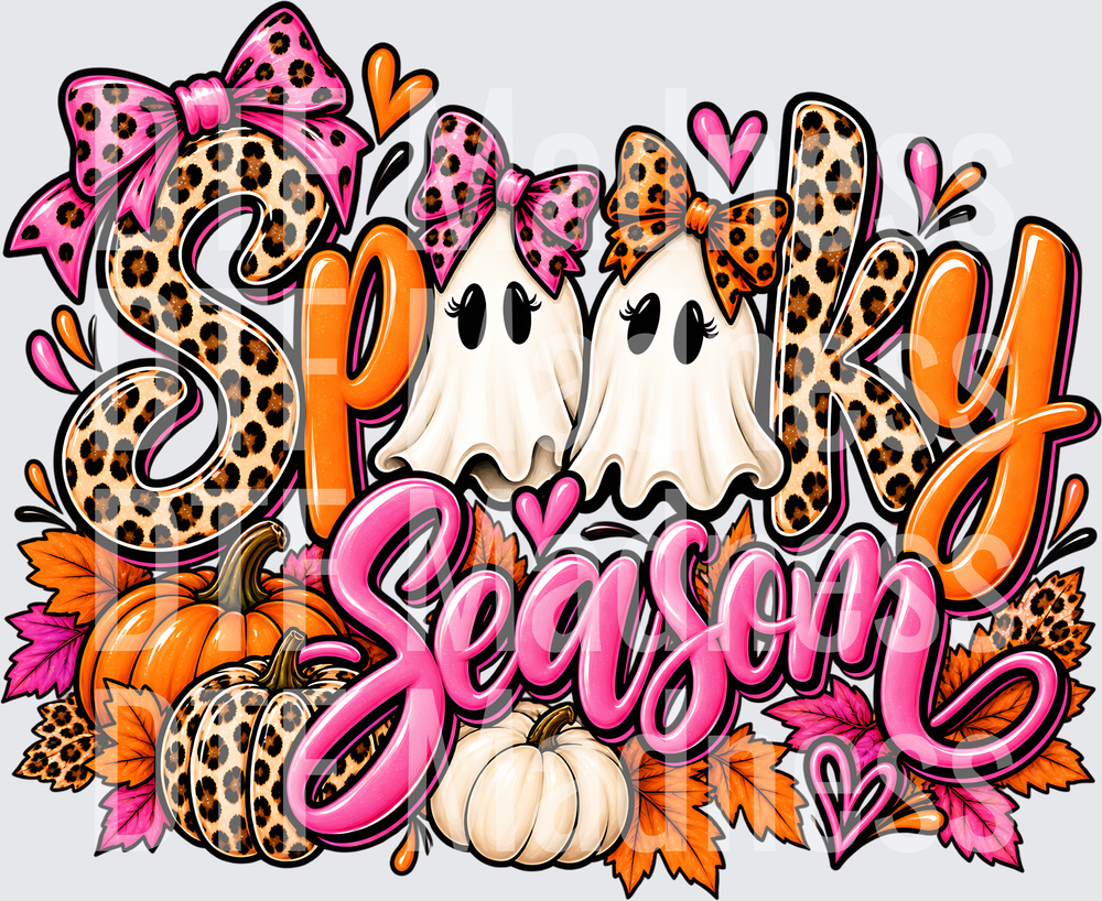 Glossy Spooky Season Ghosts and Pumpkins