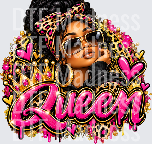 Glamorous Leopard Queen with Crown