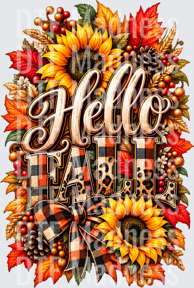 Hello Fall Autumn Wreath