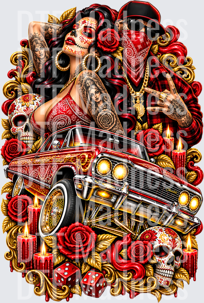 Chicana Lowrider Sugar Skull Showcase