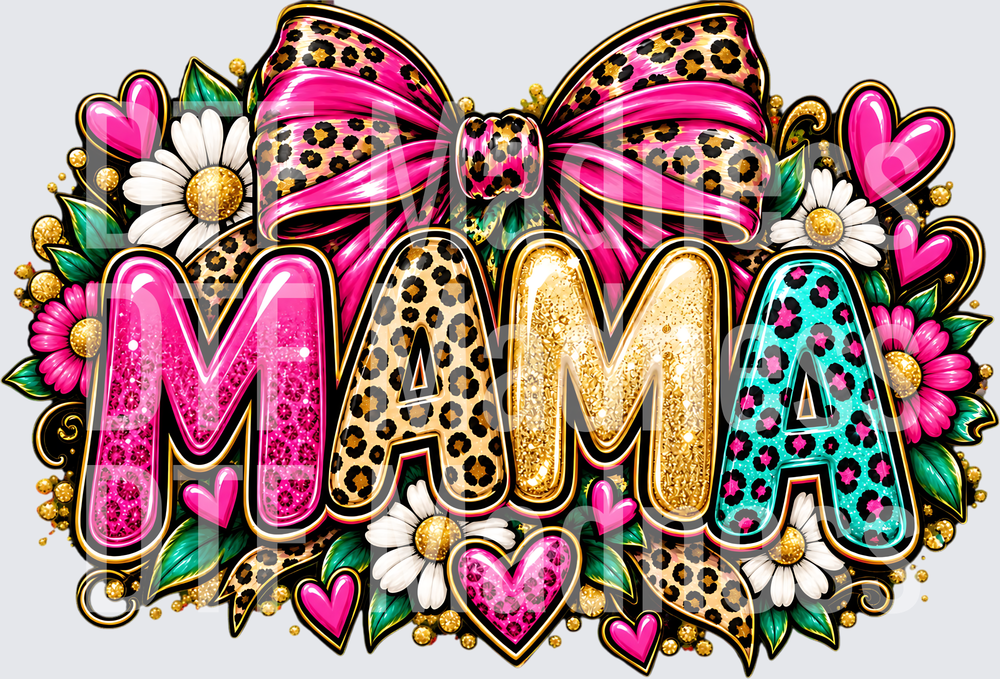 Glittering MAMA Floral Bow Design