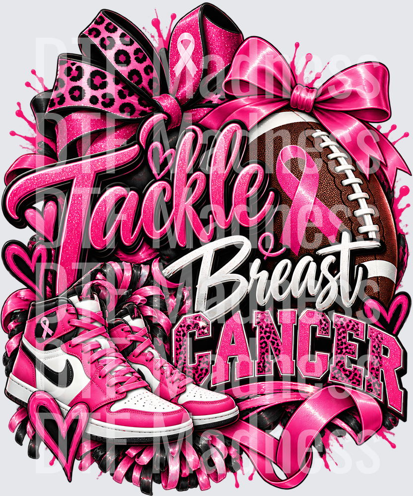 Tackle Breast Cancer Football Design